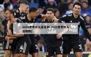 2022世界杯入选名单(2022世界杯入选规则)